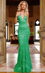 3 of 7 Jovani 23027 Green