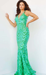 1 of 7 Jovani 23027 Green
