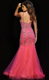 8 of 8 Jovani 23125 Hot Pink/Silver