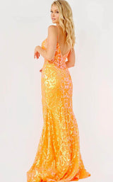 4 of 4 Jovani 23216 Neon-Orange