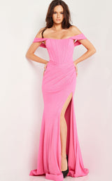 1 of 4 Jovani 23366 Hot Pink