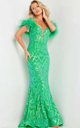 3 of 4 Jovani 23383 Green