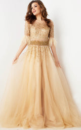 2 of 5 Jovani 23629 Champagne