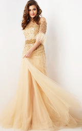 3 of 5 Jovani 23629 Champagne