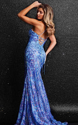 3 of 3 Jovani 23676 Blue/Purple