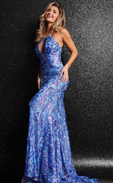2 of 3 Jovani 23676 Blue/Purple