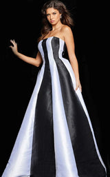 1 of 4 Jovani 23728 Black/Ivory