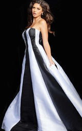 3 of 4 Jovani 23728 Black/Ivory