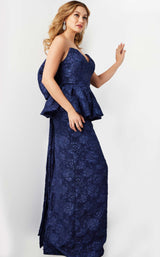 4 of 4 Jovani 23849 Navy