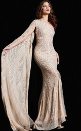3 of 4 Jovani 23887 Nude/Silver