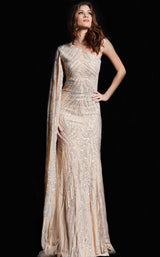 1 of 4 Jovani 23887 Nude/Silver