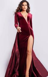 3 of 5 Jovani 23943 Burgundy