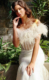 2 of 3 Jovani 23958 Off-White