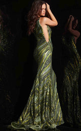 7 of 7 Jovani 24031 Olive Lime