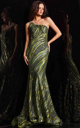 3 of 7 Jovani 24031 Olive Lime
