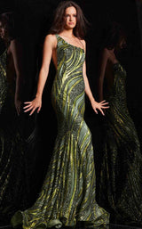 5 of 7 Jovani 24031 Olive Lime