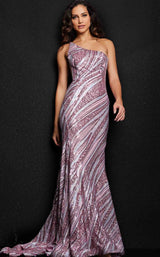 2 of 7 Jovani 24031 Pink/Silver