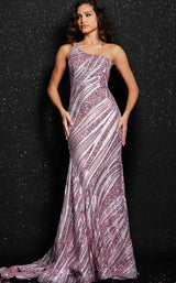 4 of 7 Jovani 24031 Pink/Silver