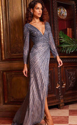 3 of 4 Jovani 24052 Slate