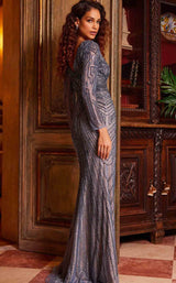 4 of 4 Jovani 24052 Slate