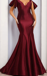 3 of 4 Jovani 24193 Burgundy