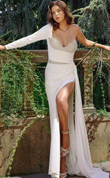 2 of 4 Jovani 24262 Off-White