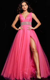 1 of 7 Jovani 24564 Hot Pink