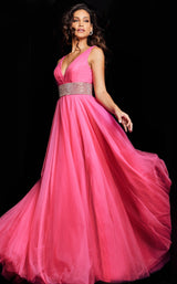 4 of 7 Jovani 24564 Hot Pink