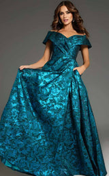 1 of 4 Jovani 25666 Peacock-Teal