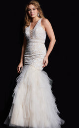 1 of 4 Jovani 25854 Ivory/Nude
