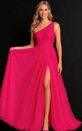 2 of 7 Jovani 25913 Hot-Pink
