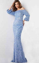 2 of 4 Jovani 25949 Blue