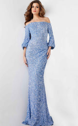 1 of 4 Jovani 25949 Blue