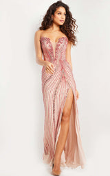 1 of 8 Jovani 26043 Nude/Red