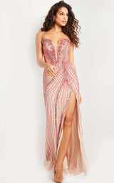 2 of 8 Jovani 26043 Nude/Red