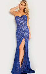 1 of 3 Jovani 26051 Royal/Nude