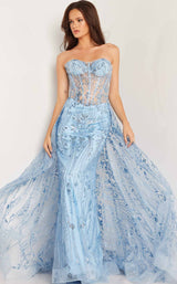 3 of 4 Jovani 26113 Light Blue