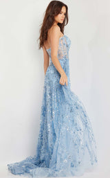 4 of 4 Jovani 26113 Light Blue