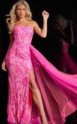 7 of 11 Jovani 26134 Neon-Pink
