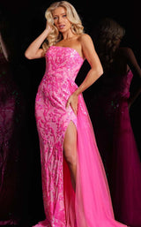 8 of 11 Jovani 26134 Neon-Pink