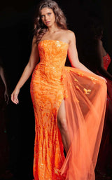 2 of 11 Jovani 26134 Neon-Orange