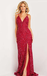 1 of 3 Jovani 36437 Raspberry