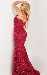 3 of 3 Jovani 36437 Raspberry
