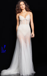 1 of 4 Jovani 36511 Off White