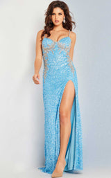 1 of 3 Jovani 36512 Blue/Silver