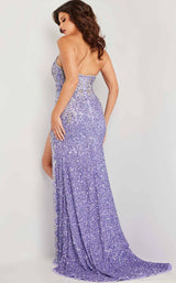 6 of 6 Jovani 36537 Lilac/Silver