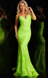 1 of 7 Jovani 36656 Neon Green
