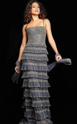 3 of 4 Jovani 36816 Gunmetal