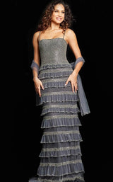 1 of 4 Jovani 36816 Gunmetal