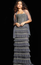 2 of 4 Jovani 36816 Gunmetal